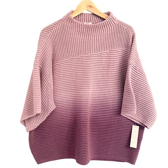Chico’s Color Effect Mock Neck Pullover Sweater Size 3 (XL) Violet Ice NEW - Picture 1 of 7